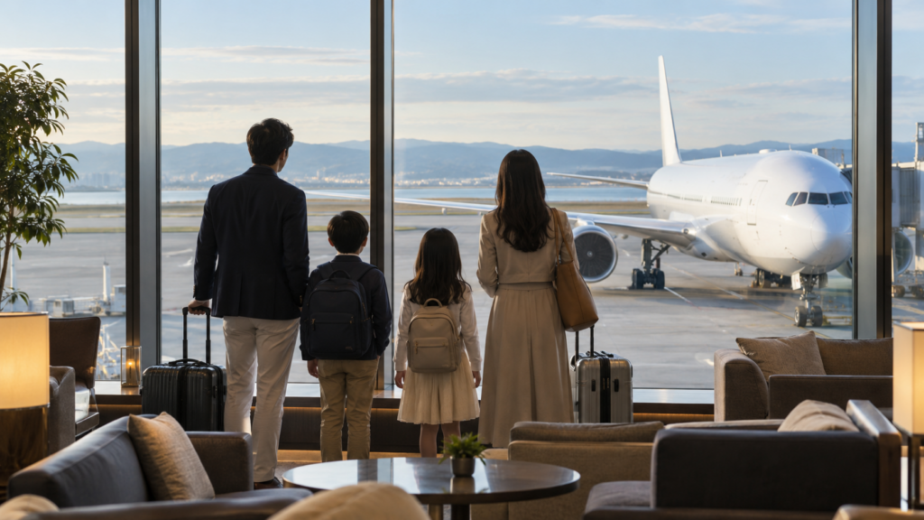 ニュージーランド航空を利用する家族