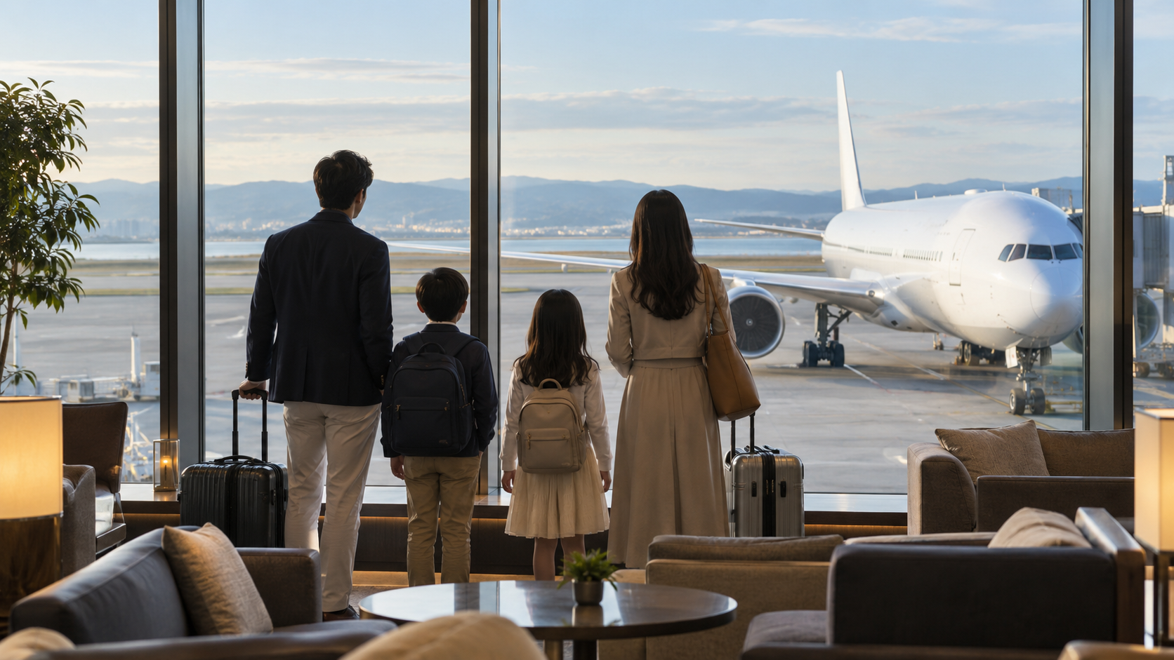 ニュージーランド航空を利用する家族